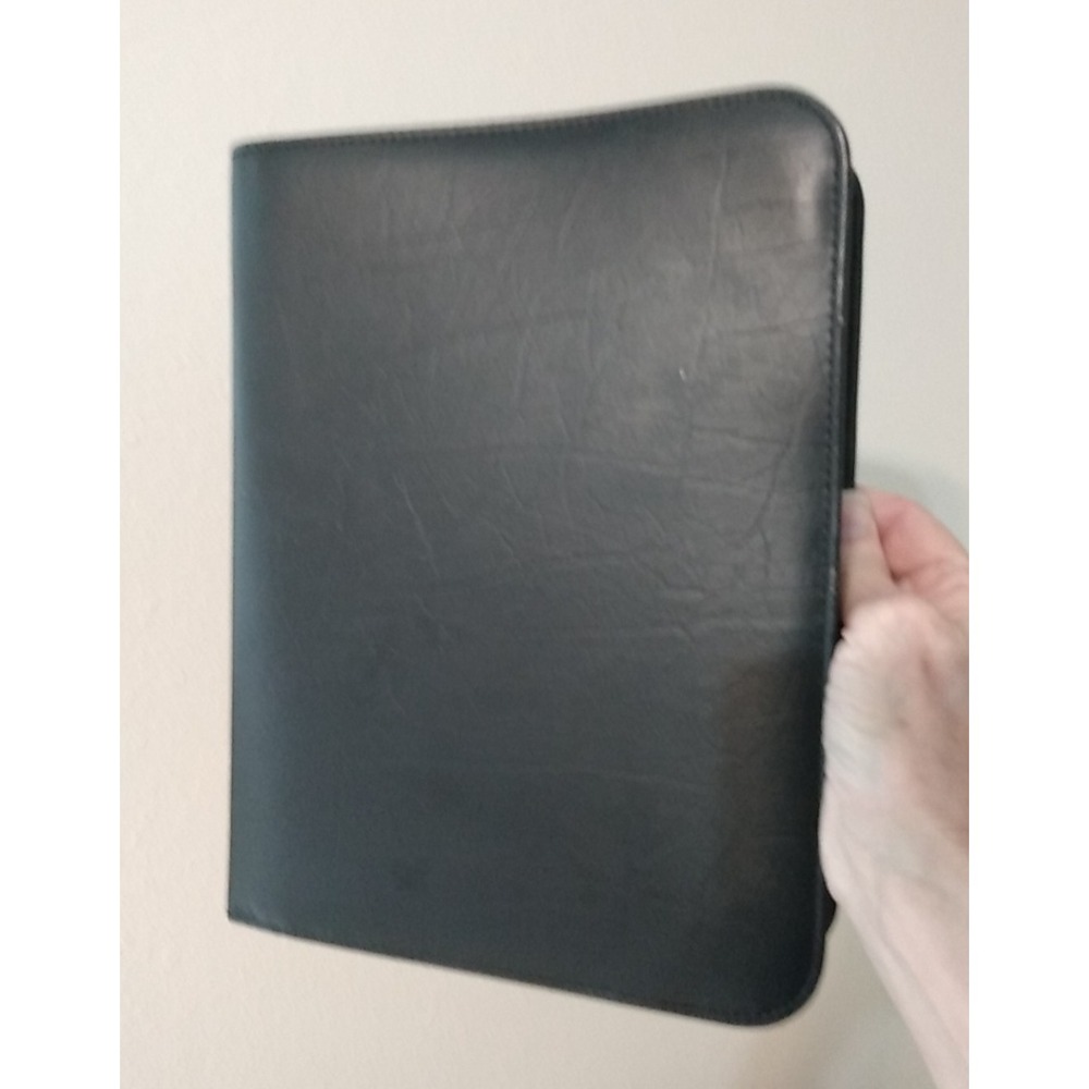 Day-Timer Black Zippered Planner Cover Organizer 8"x10.5" 7 ring, NICE!